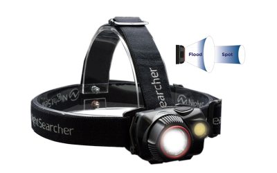 NightSearcher’s Zoom 700R – kraftig og fullt justerbar spot-to-flom beam hodelykt