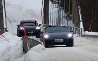 2025 Porsche Boxster EV og Macan EV spionerte testing [Video]