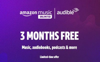 Tre måneder med gratis Audible og Amazon Music Unlimited!