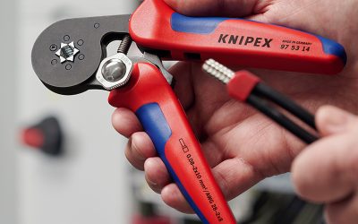 Oppnå raske, trygge og sikre tilkoblinger med KNIPEX sin krympetang for trådhylser